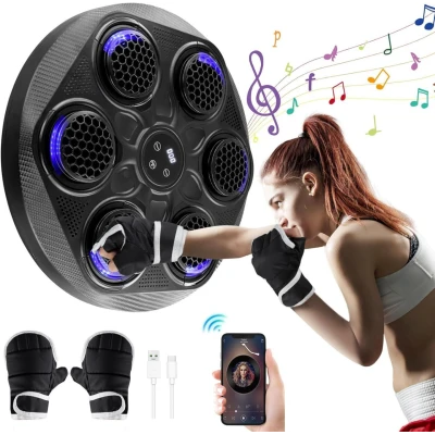 Máquina de Boxeo Musical 45cm con Bluetooth y Luces LED