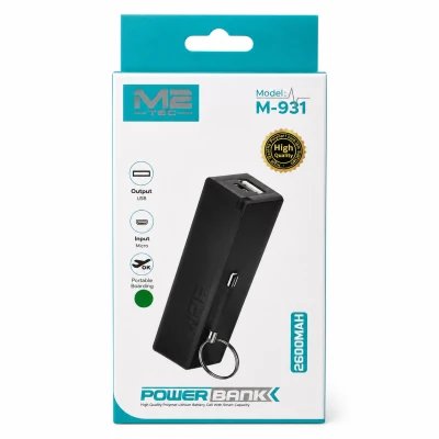 Batterie externe portable M2TEC M-931 Mini | 2600 mAh en gros | Grossiste M2TEC