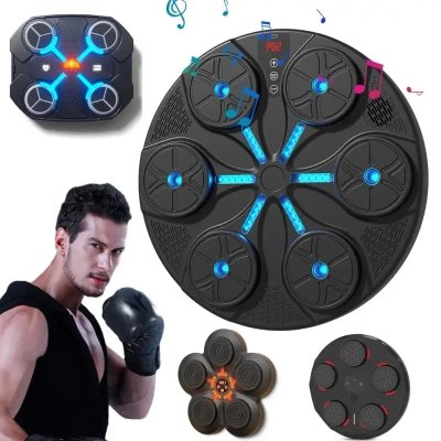 Máquina de Boxeo Musical Bluetooth con 6 Pads LED
