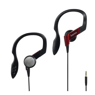 Auriculares de Botón CLIP 4SPORT Rojo Hama