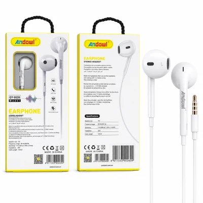 Auriculares Earbuds Andowl QY-9026 Jack 3.5 mm con Micrófono Integrado