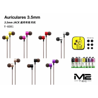 Auscultadores In-Ear jack 3,5 mm com microfone e controlo integrado