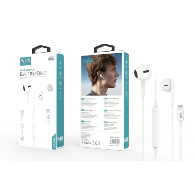 Casque stéréo Lightning avec microphone HD et commandes intégrées | M2TEC M2-2401 en gros | Grossiste M2TEC