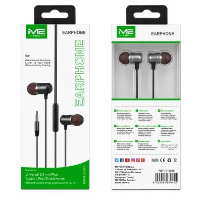Auriculares In-Ear Jack 3.5 mm con Micrófono y Aislamiento de Ruido