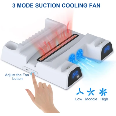 Base Multifunções DOBE para PS5 e PS5 Slim com Refrigeração e Carregamento Duplo
