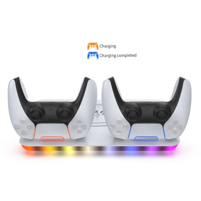 Base de Refrigeración Multifunción DOBE para PS5 Slim y PS5 Pro con Carga Dual RGB %category-name%
