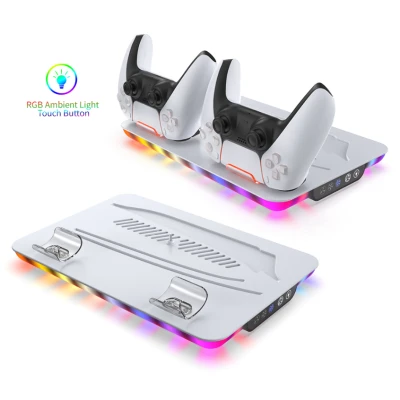 Dobe - Soporte para PS5, enfriamiento,carga para controles PS5, B