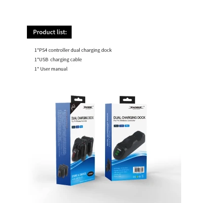 Base de carga con indicador de luz para mandos PS4 - DOBE %category-name%