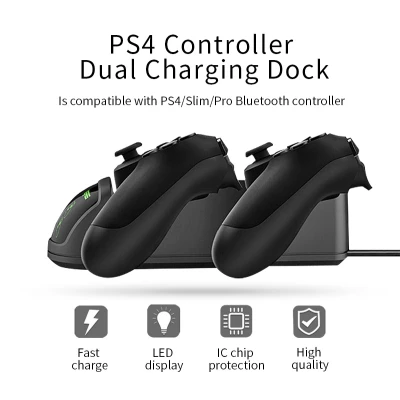 Base de chargement avec voyant lumineux pour manettes PS4 - DOBE