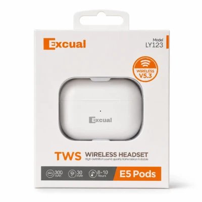 Excual LY123 Bluetooth HI-FI TWS Earphones, 10H Battery Life, CVC
