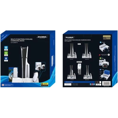 Base Multifunción DOBE para PS5 y PS5 Slim con Refrigeración y Carga Dual %category-name%