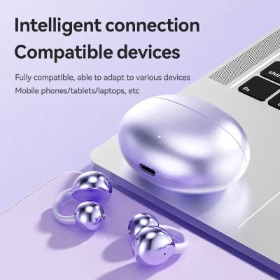 Auscultadores Bluetooth clip-on sem fios TWS com 8h de autonomia e tradutor instantâneo no atacado | Atacadista M2TEC