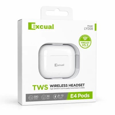 Auriculares TWS Inalámbricos V5.3, autónomia 10h, Exual LY058 E4 Pods %category-name%