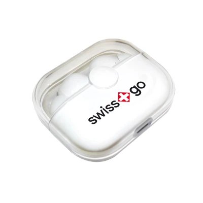 Earbuds TINY Bluetooth headphones 5.3 (IPX5, ENC) swiss+go wholesale M2TEC wholesaler