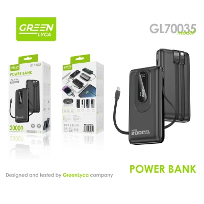 Power Bank 20000Mah,  2 INPUTS, 4 OUTPUTS, GL70035