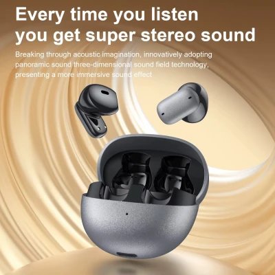 TWS Bluetooth 6.0 Semi In-Ear Wireless Headphones with Touch Control and Charging Case