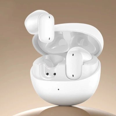 Auscultadores sem fios TWS Bluetooth 6.0 Semi In-Ear com controlo tátil e estojo de carregamento