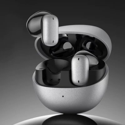 Auscultadores sem fios TWS Bluetooth 6.0 Semi In-Ear com controlo tátil e estojo de carregamento