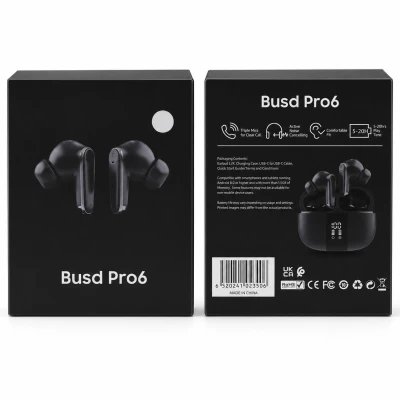 Auriculares Inalámbricos TWS Busd Pro6 ANC + ENC con Triple Micrófono y Pantalla LED