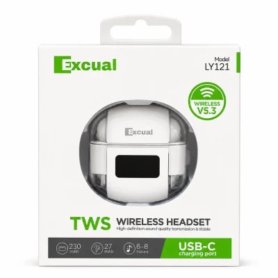 Auriculares Inalámbricos TWS Excual LY121 Bluetooth 5.3 con Pantalla LED y USB-C %category-name%