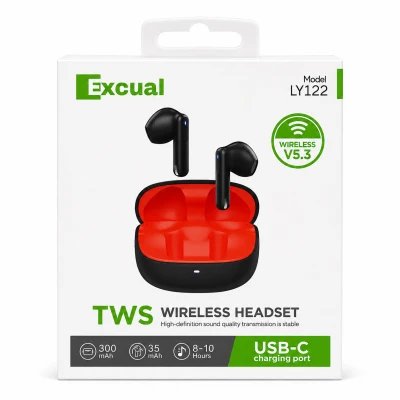Auriculares Inalámbricos TWS Excual LY122 Bluetooth 5.3 USB-C con Estuche de Carga