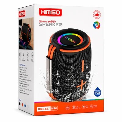 Enceinte sans fil portable, Bluetooth 5.3, puissance 8 W, TWS, batterie 1200 mAh, KMS-657MINI
