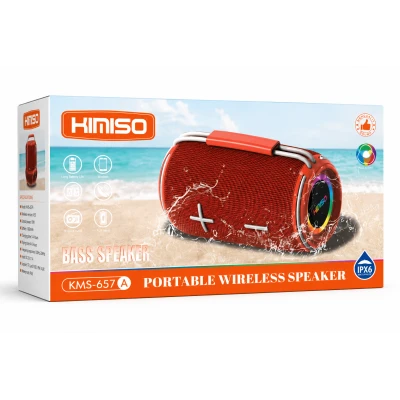 Caixa de Som Portátil Sem Fio, Bluetooth 5.4, Potência de 16W, TWS, 1500mAh, KMS-657A no atacado | Atacadista M2TEC