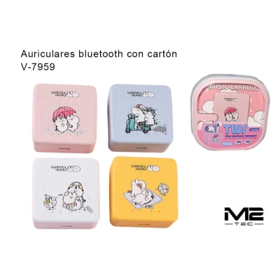 V-7959 TWS Bluetooth Headphones with Decorated Case