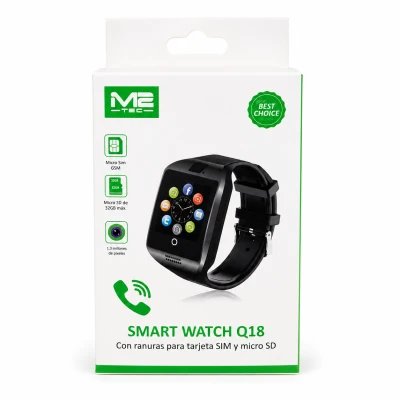 Smartwatch M2TEC Q18 con Micro SIM GSM, Micro SD 32GB y Cámara 1.3 MP %category-name%
