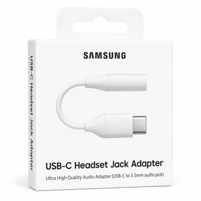 Adaptador Samsung USB-C para conector 3.5mm para fones de ouvido (branco) no atacado | Atacadista M2TEC