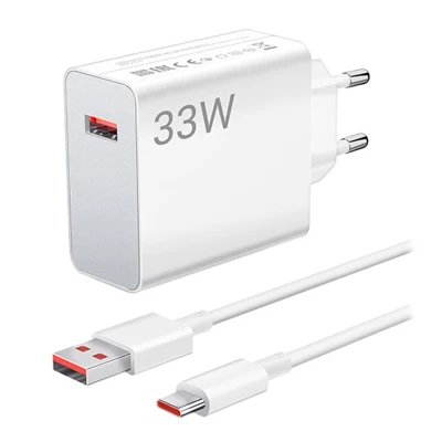 Cargador Xiaomi 33W Charging Combo Type-A con Cable USB-C Blanco