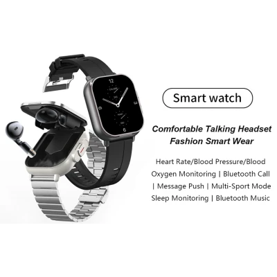 Smartwatch avec écouteurs sans fil intégrés, charge magnétique et autonomie 3-5 jours en gros | Grossiste M2TEC