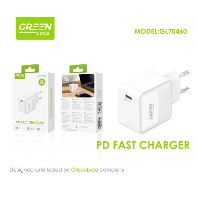 Carregador de Parede Rápido GreenLyca GL70460 PD 45W USB-C Power Delivery