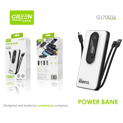 copy of Adaptador y Power Bank PD 22.5W 10000mAh GreenLyca GL70039 con Cables Integrados