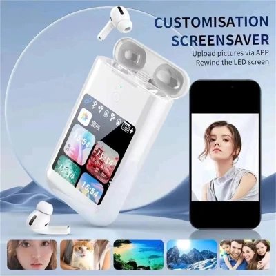 Écouteurs sans fil Carrying Treasure avec écran AMOLED de 2,8 pouces et fonction multimédia