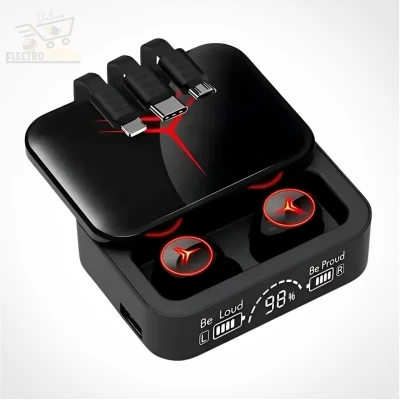M88 Plus Bluetooth 5.3 Power Headphones with ENC and 2000mA Charging Case