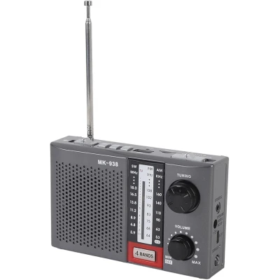 Radio Sanda SD-4011 AM/FM Recargable 4 Bandas con USB, TF y Linterna LED %category-name%