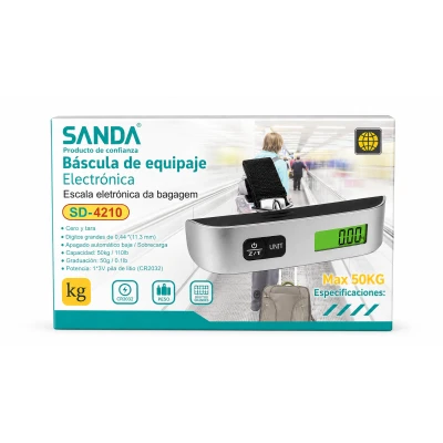 Balance électronique à bagages SANDA SD-4210, capacité maximale 50 kg, fonction tare