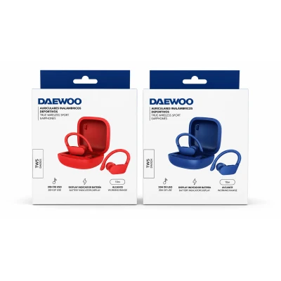 Auscultadores desportivos TWS Daewoo DW2025/DW2024 20H com indicador de bateria