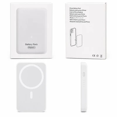 Batterie externe magnétique sans fil 5000mAh pour iPhone avec charge s