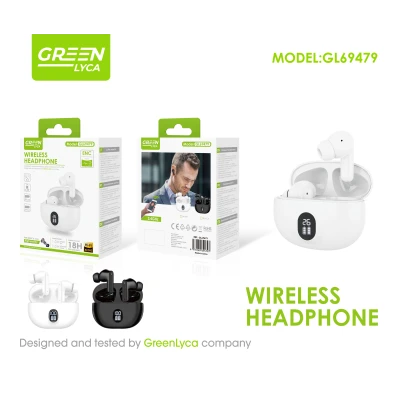 fones de ouvido sem fio Bluetooth 5.4 TWS com ENC Green Lyca GL69479 por grosso | Grossista M2TEC