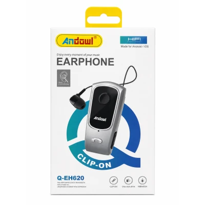 Fone de ouvido Bluetooth de encaixe Andowl Q-EH620 HiFi com vibração