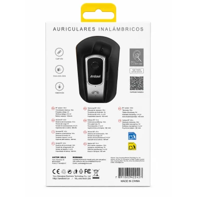 Écouteurs Bluetooth à clip HiFi Andowl Q-EH620 avec vibration en gros | Grossiste M2TEC
