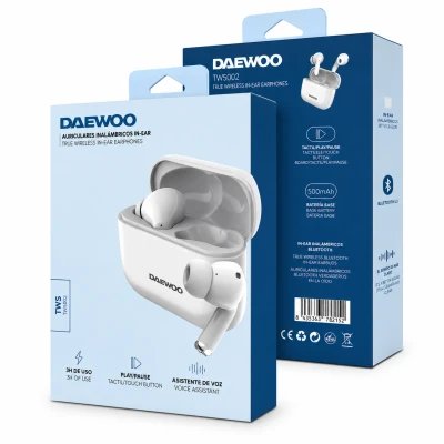 Auriculares In-Ear TWS Daewoo DW2002 Bluetooth 5.3 30H Blanco %category-name%