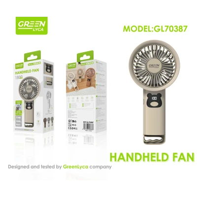 Green Lyca GL70387 Rechargeable Portable Fan, 100 Speeds, 1800 mAh