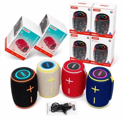 alto-falante Bluetooth Portátil IPX6 Hmiso KMS-657 Mini com Luz LED por grosso | Maiorista M2TEC