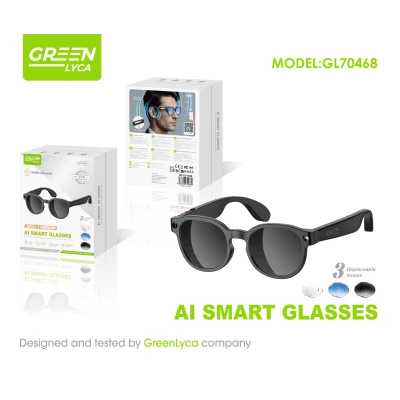 Lunettes Intelligents AI avec Caméra 1080P Green Lyca GL70468 en gros | M2TEC