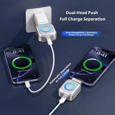 X01 Auto-Eject USB Type-C Charging Separator with Automatic Charging Cutoff