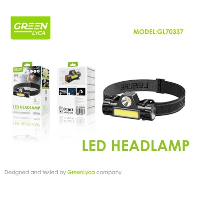 Linterna frontal LED Green Lyca GL70337 doble haz 380 lúmenes
