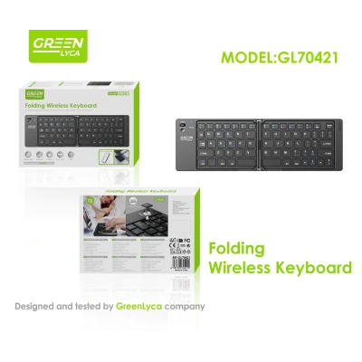 Folding wireless keyboard Green Lyca GL70421 multidevice